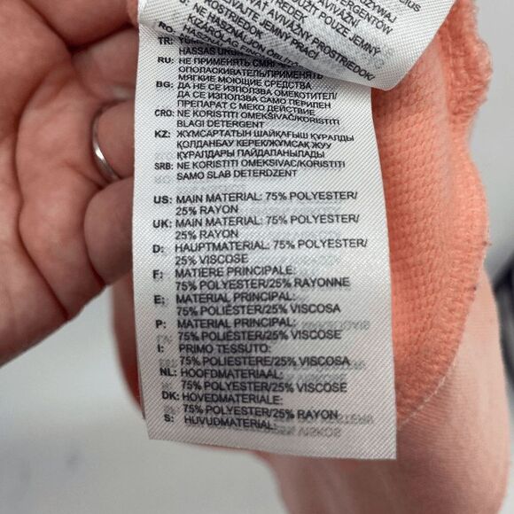 Adidas Women's Light Pink Long Sleeve Pullover Sweatshirt Size Large - Picture 4 of 5